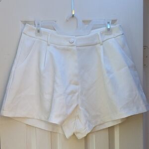 SHEIN High Waist Cream Shorts